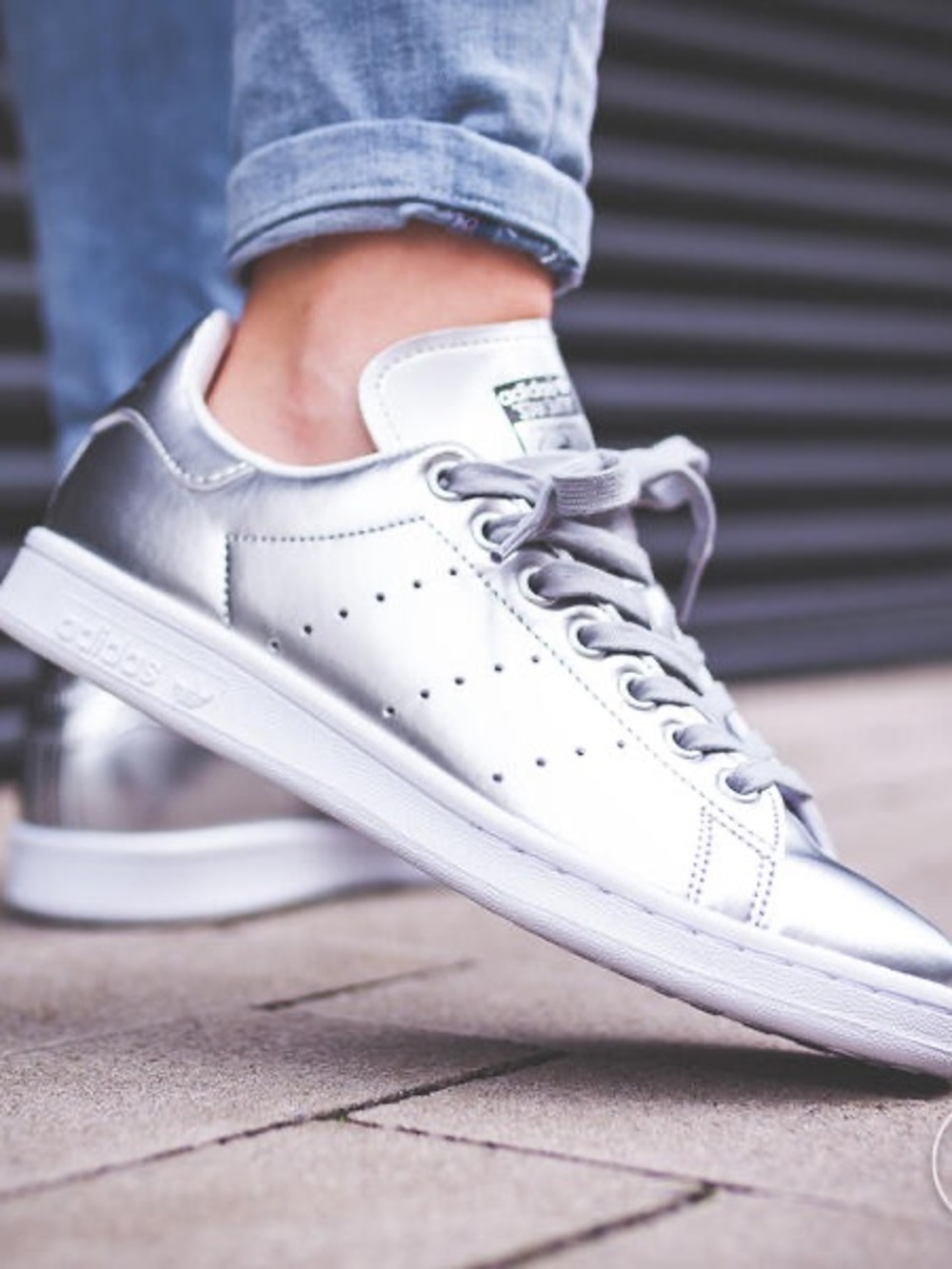 Adidas Originals | Stan Smith Silver Metallic Sneakers - Classic Low-Top